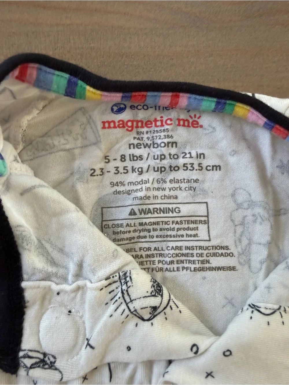 Like New Magnetic Me Football Modal Convertible Coverall - Newborn